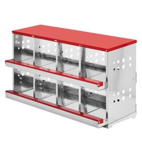 Dismantling And Installation Of Iron Red Feeding Supplies For An 8-compartment Sloping Roof House (Option: Red)